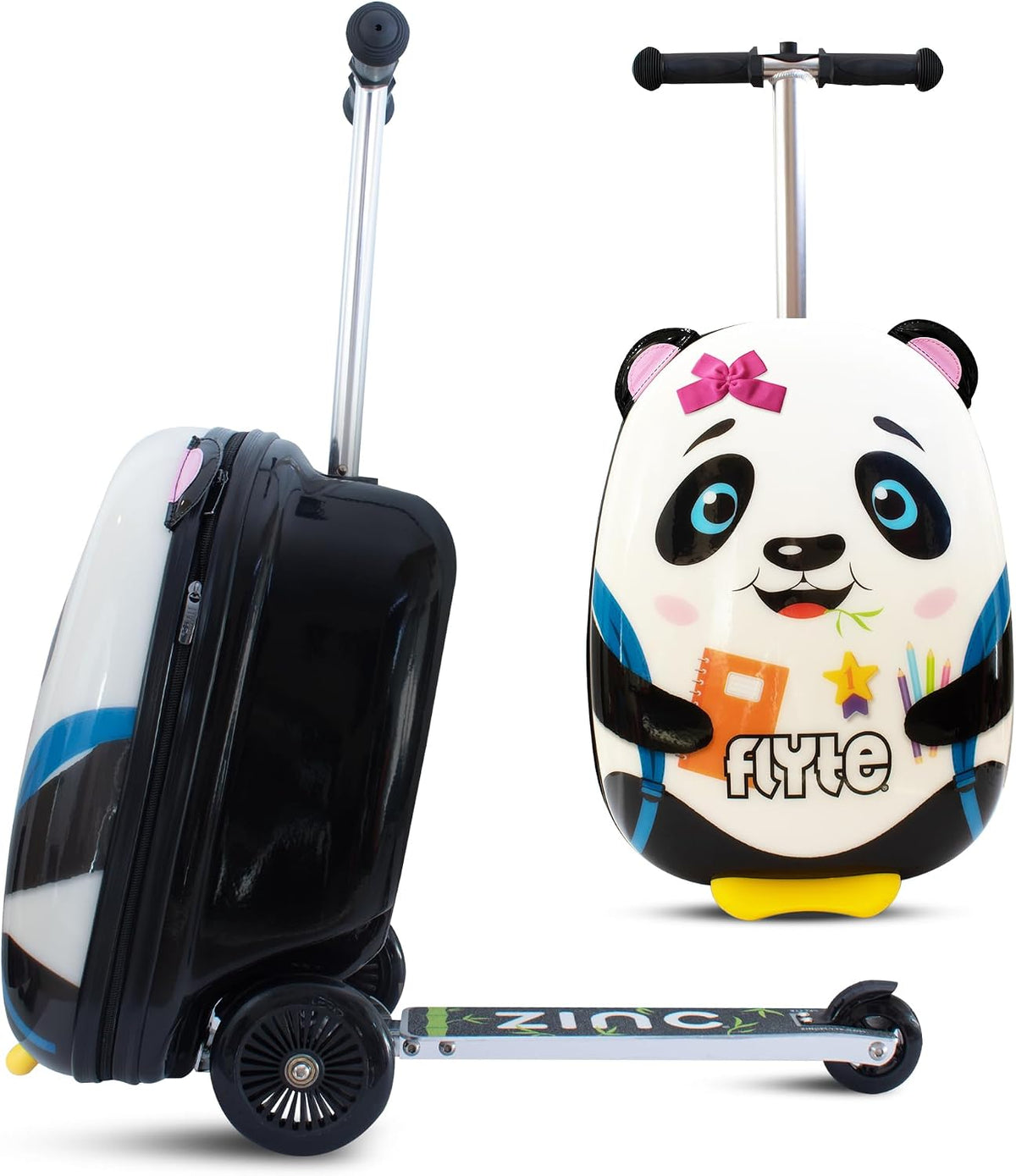Maleta de patinete Flyte - 2 en 1, maleta de 18 pulgadas para niños...