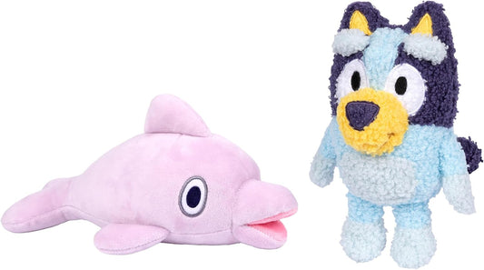 Bluey Peluche de peluche y bailarina gris, paquete de 2, tela suave...