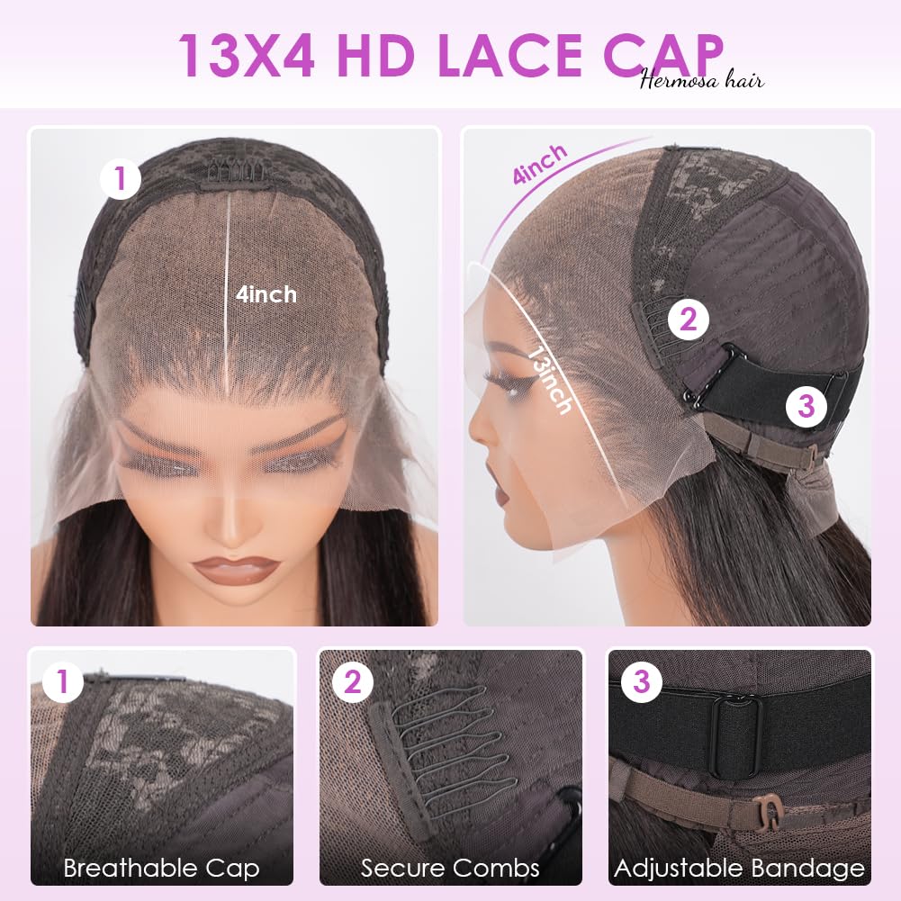 Peluca para mujeres Hermosa, de cabello humano de grado 13x4, con m...
