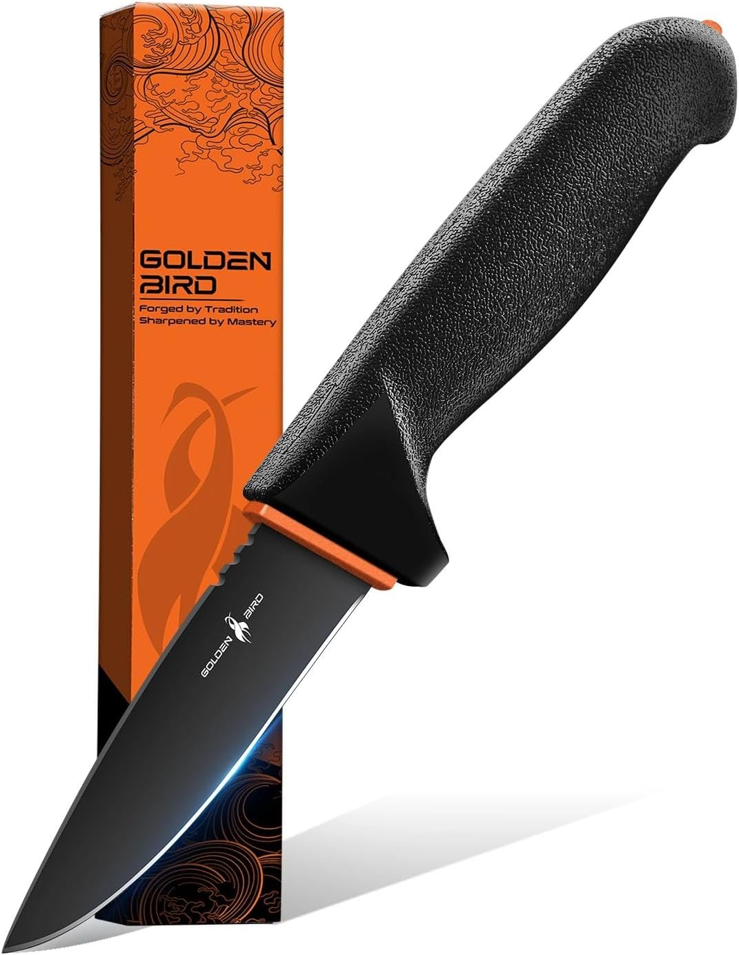 Golden Bird Cuchillo de revestimiento para desollar - Hoja de punta...