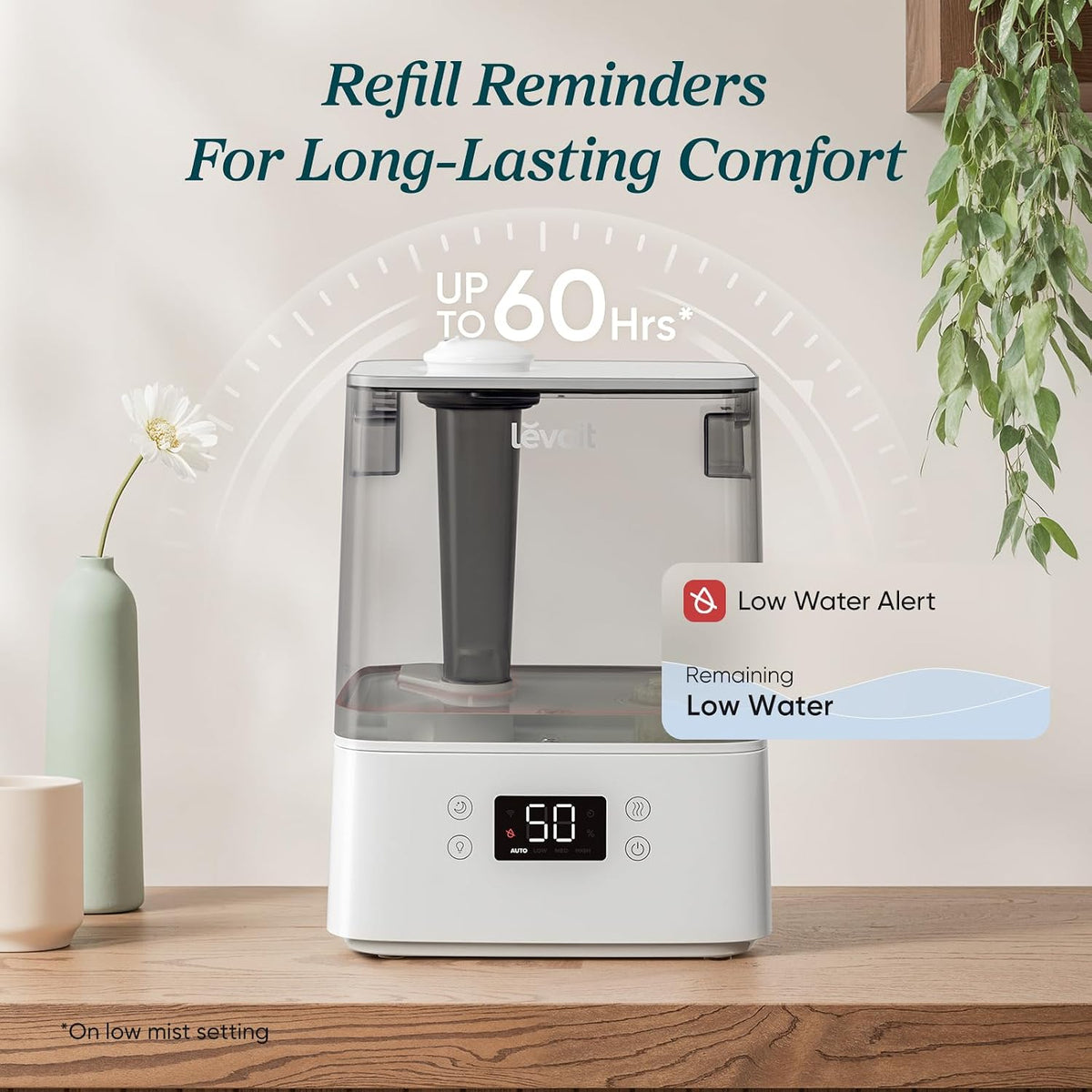Levoit Humidificadores para dormitorio, habitación grande, 6L, 60 h...