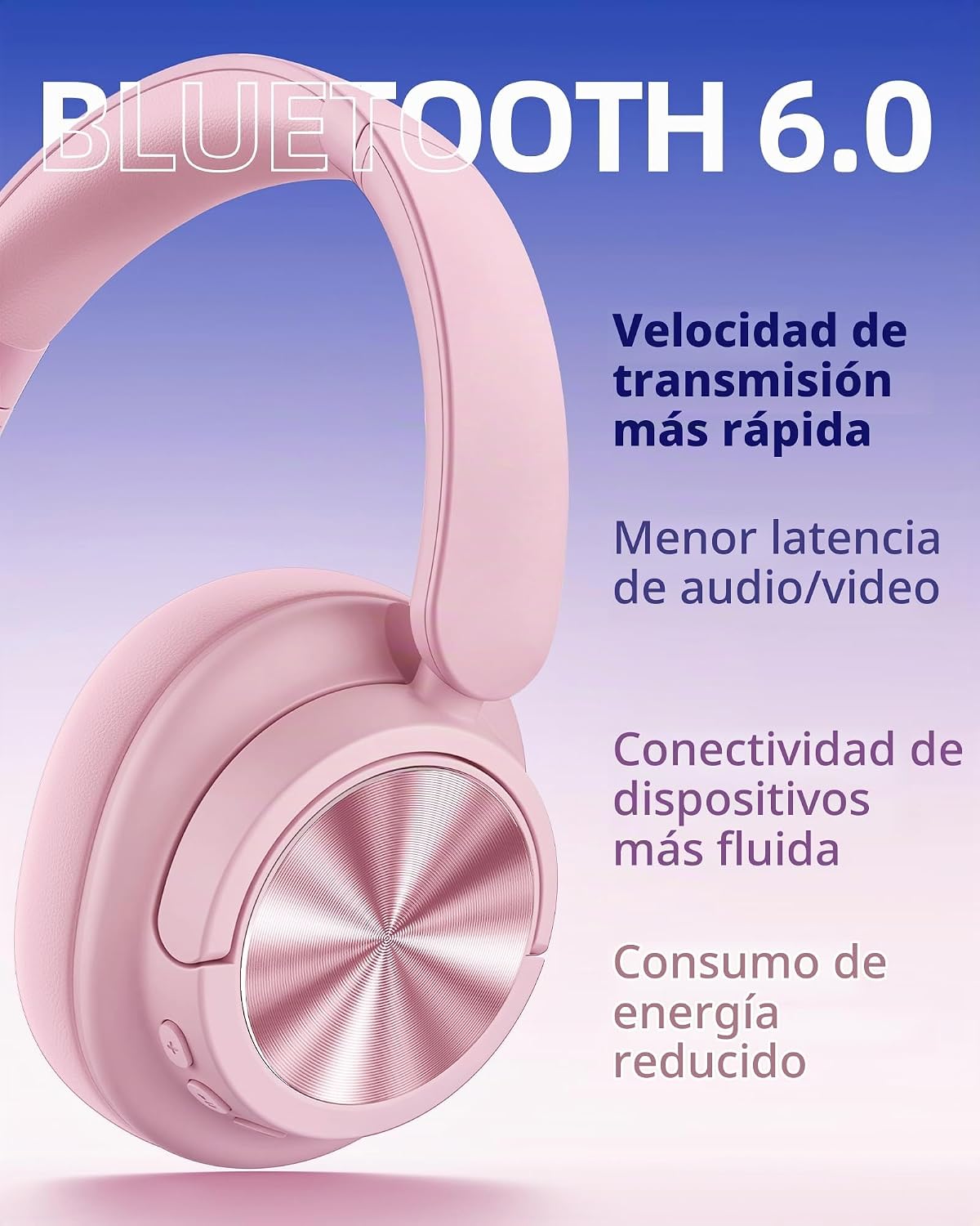Auriculares híbridos con cancelación activa de ruido, 120 horas de...