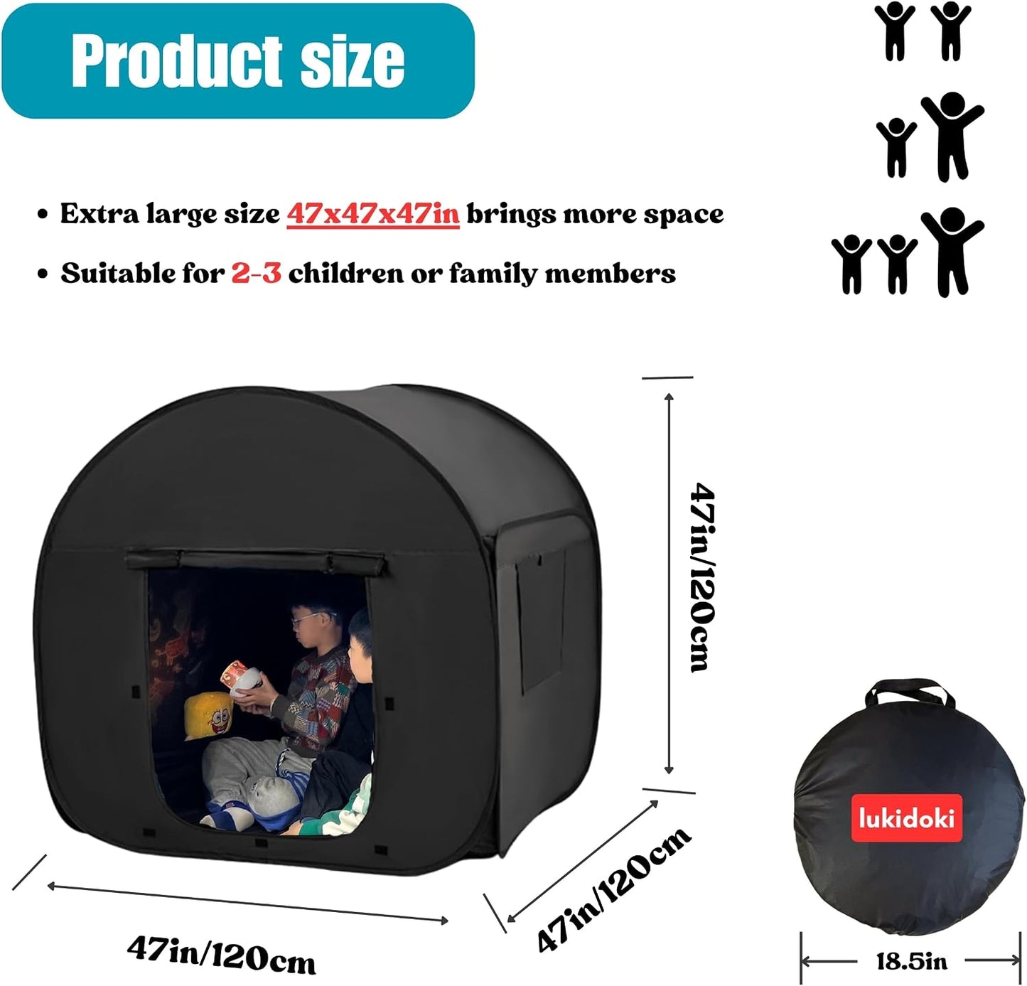 lukidoki Tienda de campaña sensorial para niños y adultos con certi...