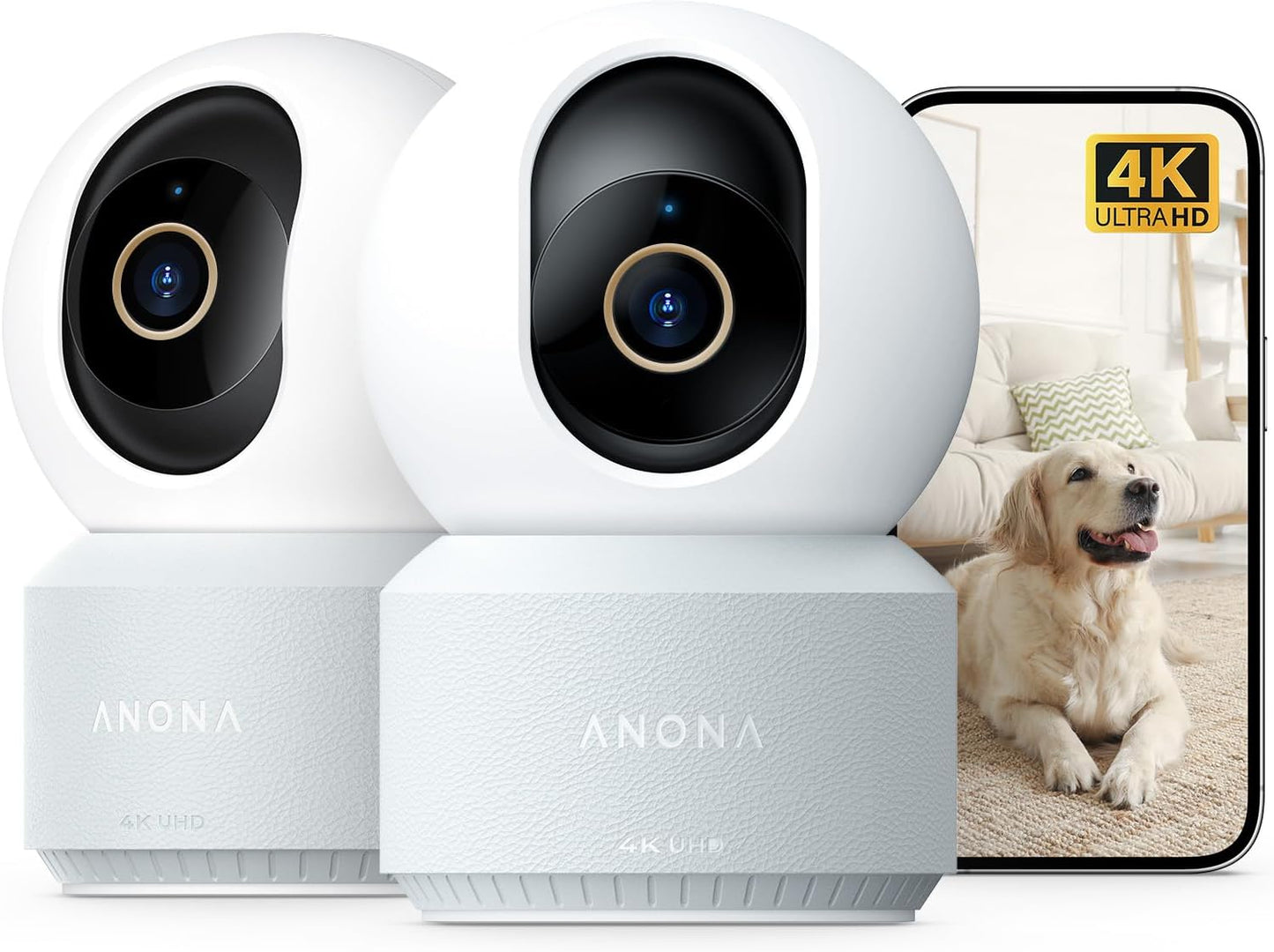 Anona cámara interior 4K UHD, cámara de seguridad para mascotas\/pe...