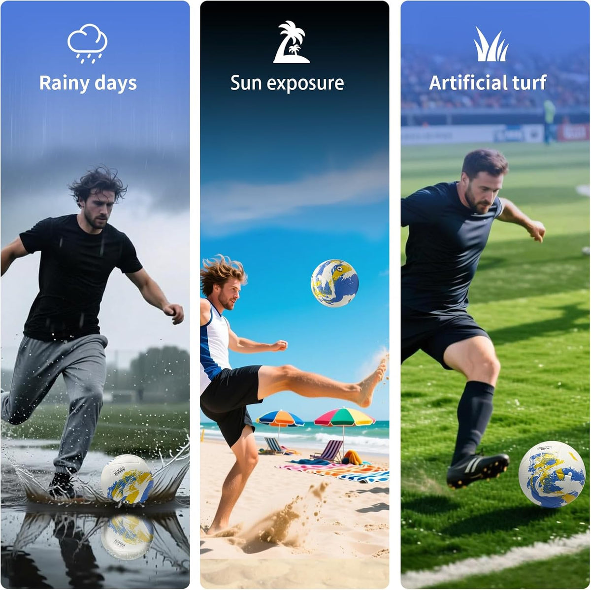 SANNLEIKA Storm Series - Pelota de fútbol profesional para principi...