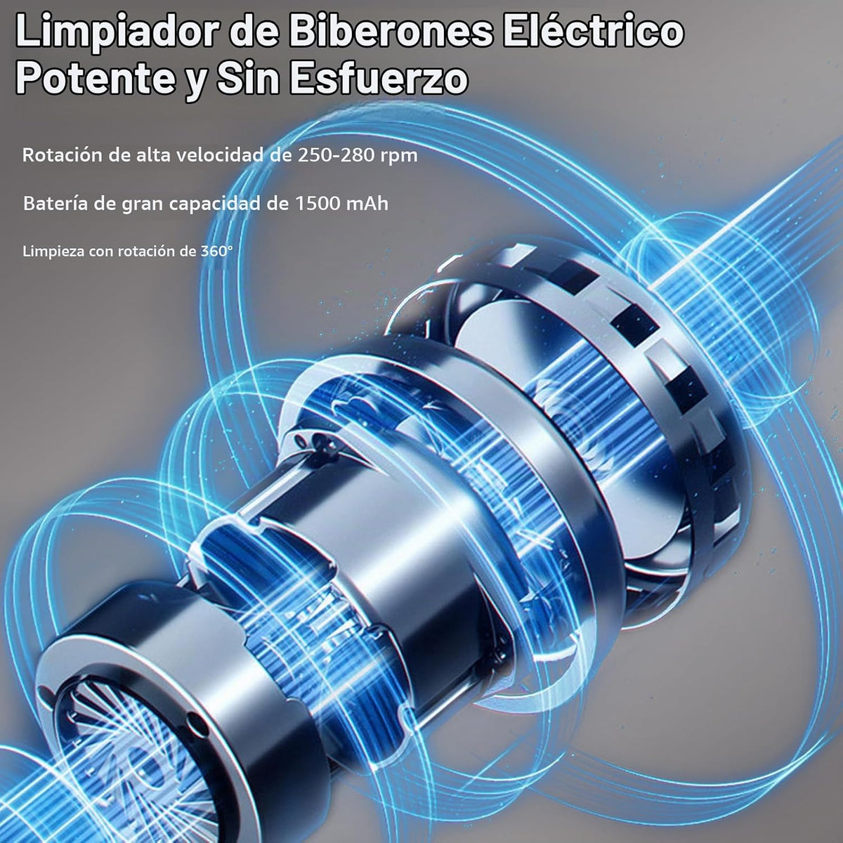 WHNL Juego de cepillos eléctricos para botellas, limpiador automáti...