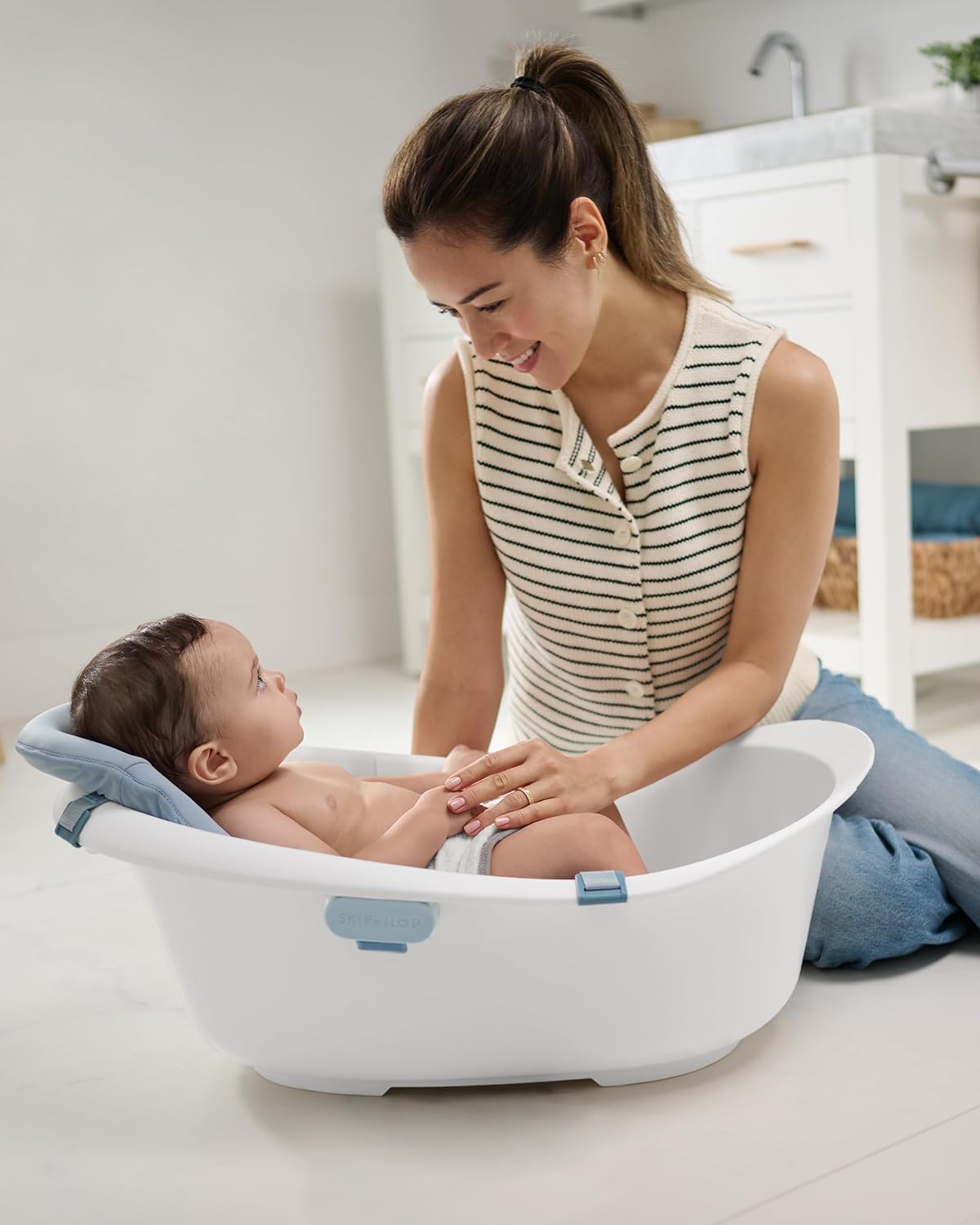 Bañera para bebés Skip Hop 4-en-1 Crece con el bebé Bañera de bebé...