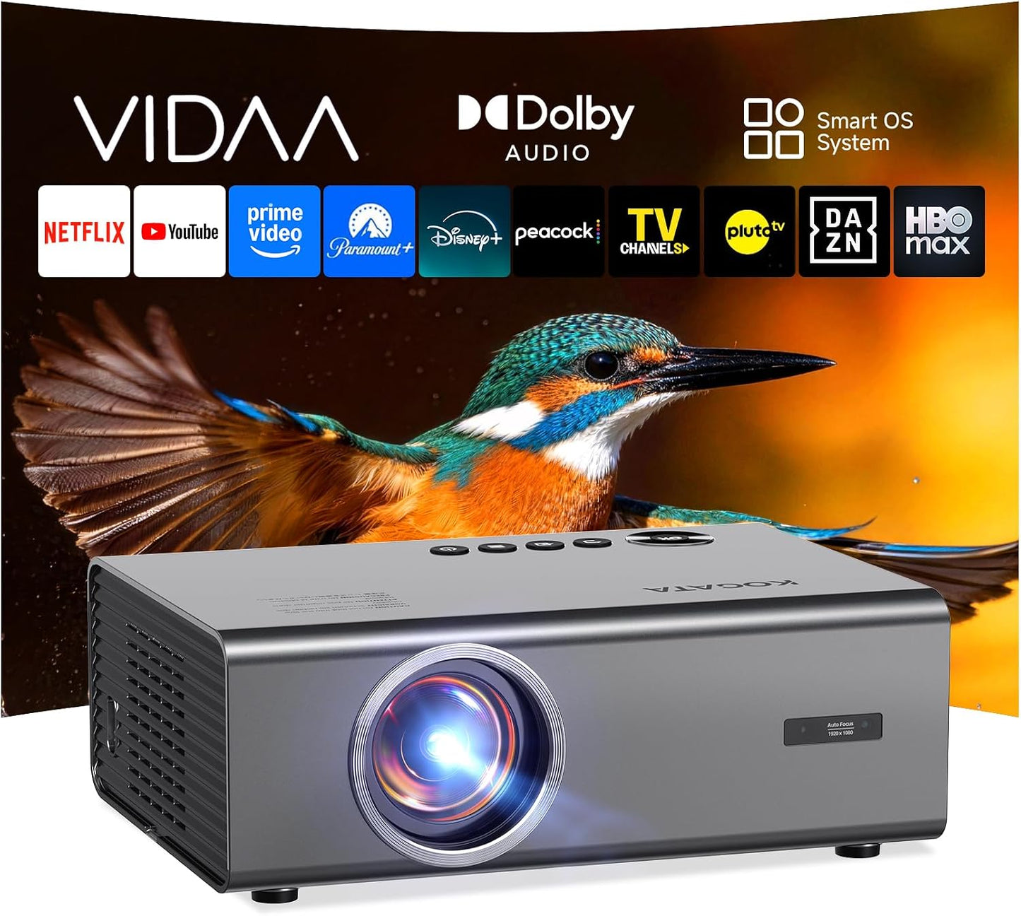 Proyector 4K con VIDAA Smart OS AI Auto Focus 60W Dolby Home Theate...