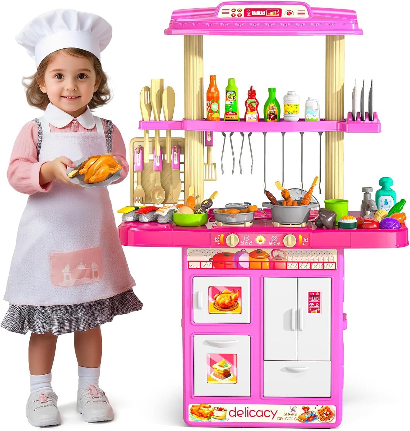 MSKOLER Juguetes de cocina de juego simulado para niños de 2-6 4-8...