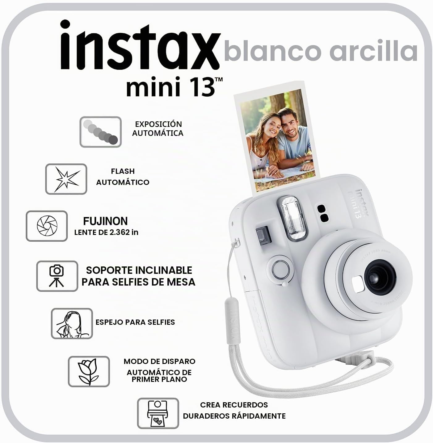 Fujifilm Cámara instantánea Instax Mini 13 con 60 películas y acces...