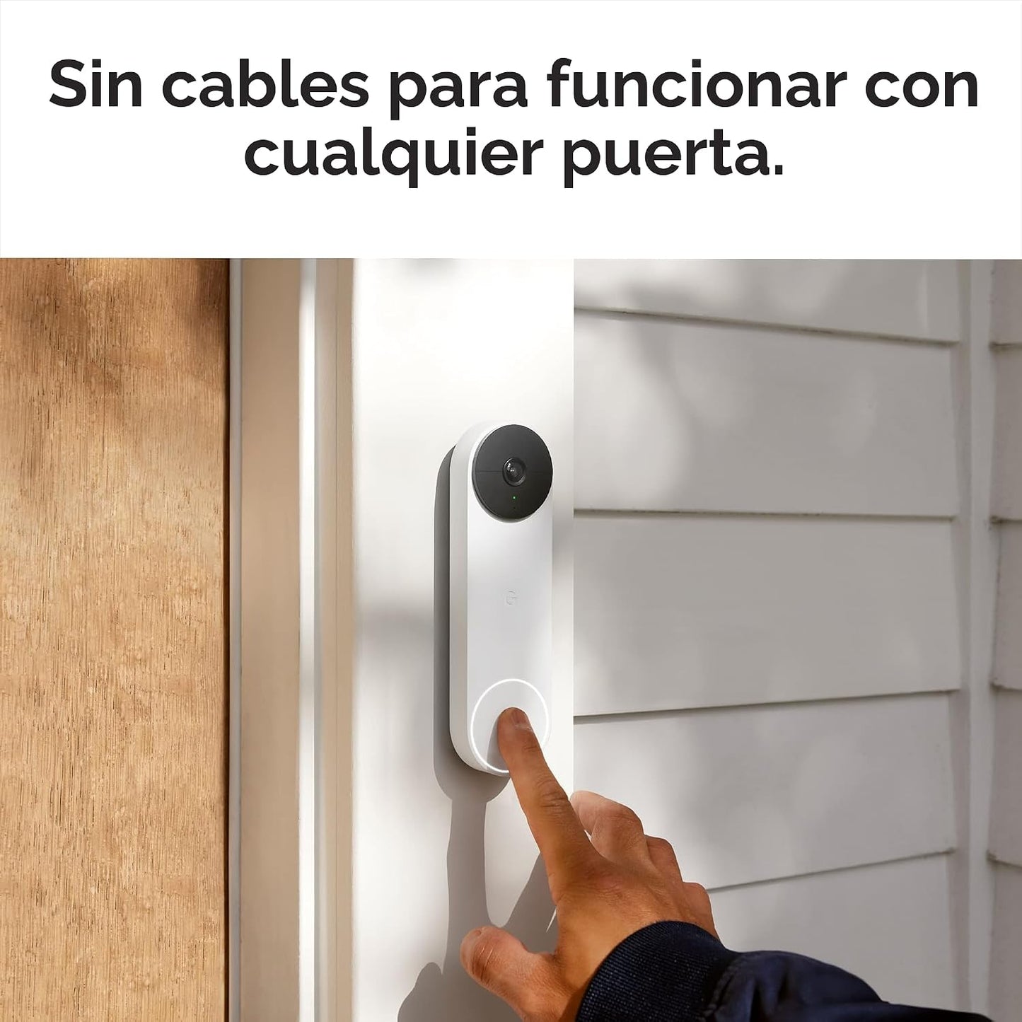 Google Nest Doorbell (Batería) - Ivy | Timbre de video con zoom dig...
