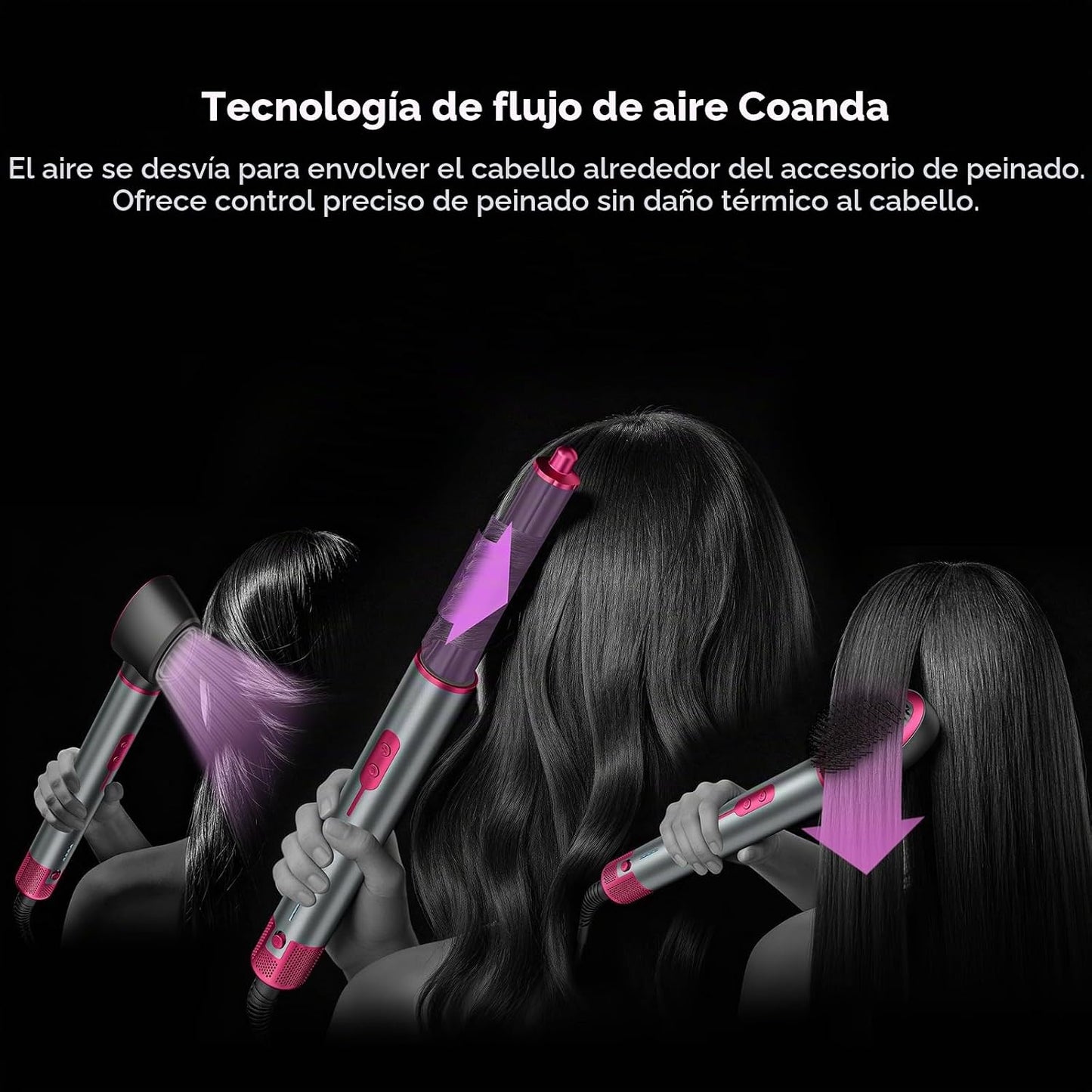 Cweixi - Juego de cepillos para secador de pelo 7 en 1, estilizador...