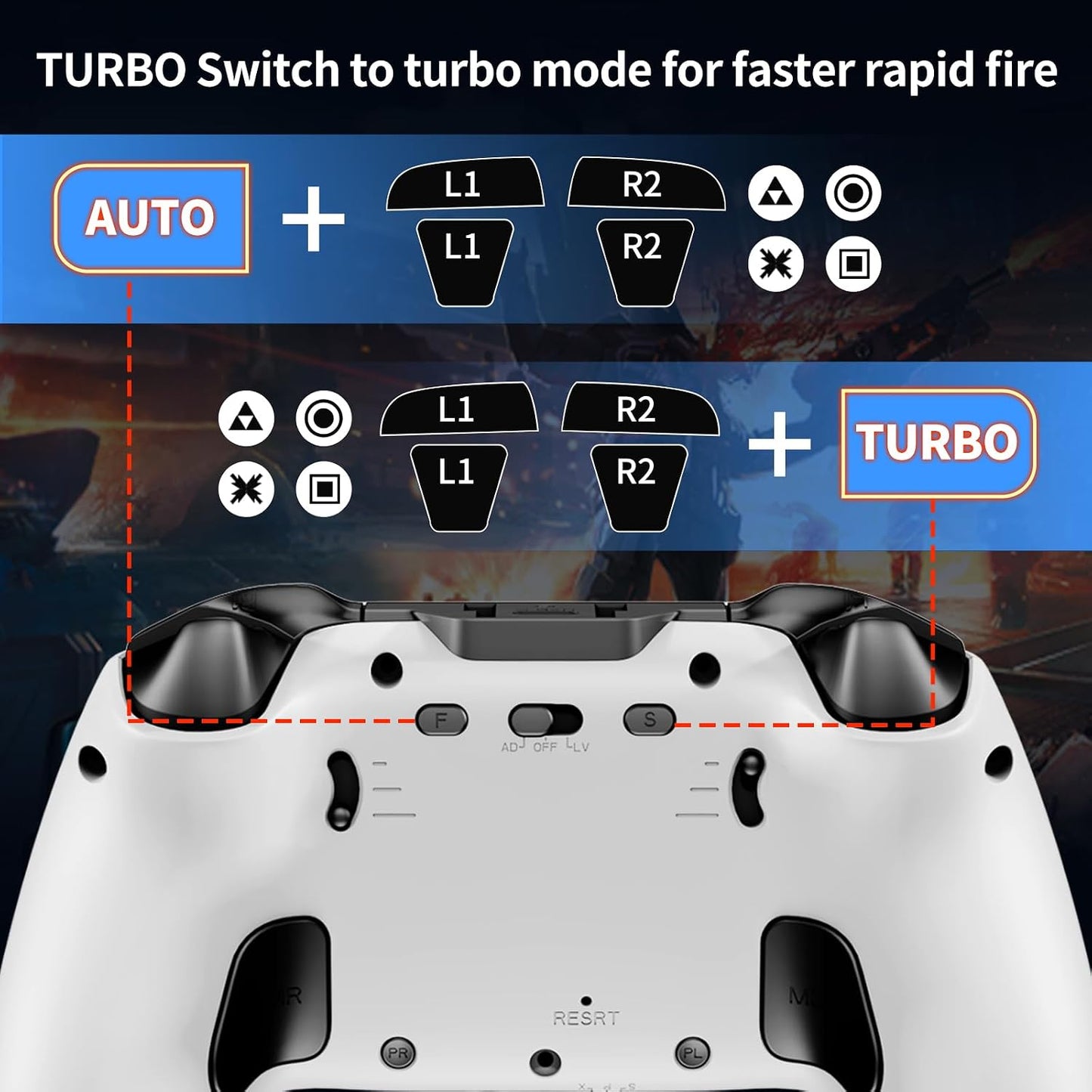 Controlador inalámbrico NBCP para PS5\/Pro\/Slim\/PC, joystick y di...