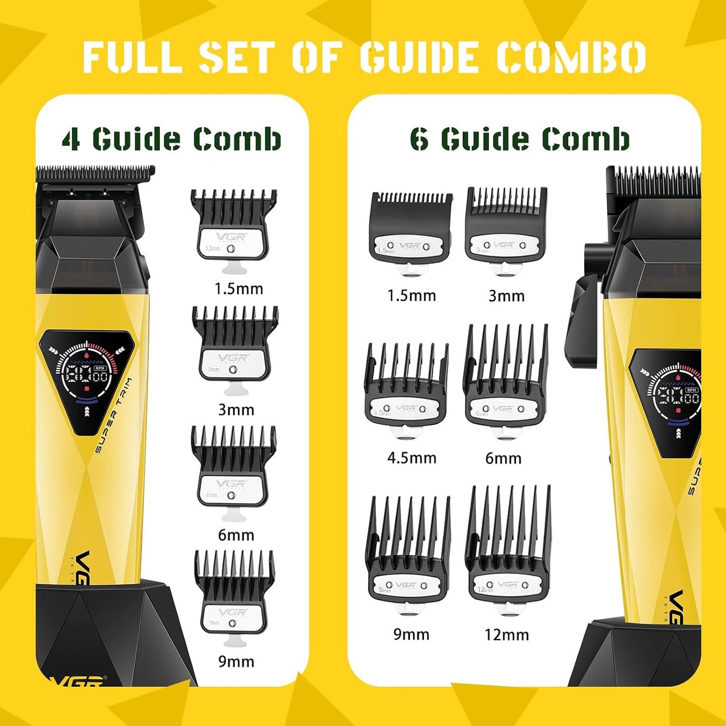 VGR 877S3 - Cortadora de pelo para hombre, kit profesional de corte...