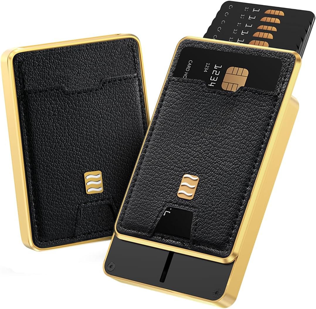 VENICE MIAMI Cartera con bloqueo RFID, tarjetero minimalista con ac...