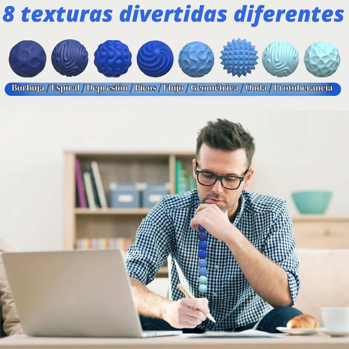 Bolas magnéticas de silicona, juguetes antiestrés para adultos y ad...