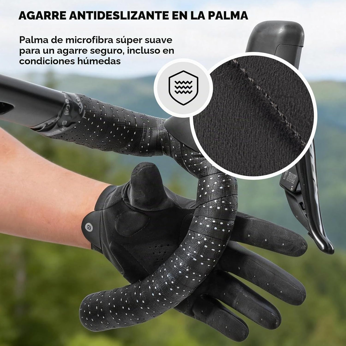 ROCKBROS Guantes de ciclismo para hombres y mujeres, SBR acolchados...