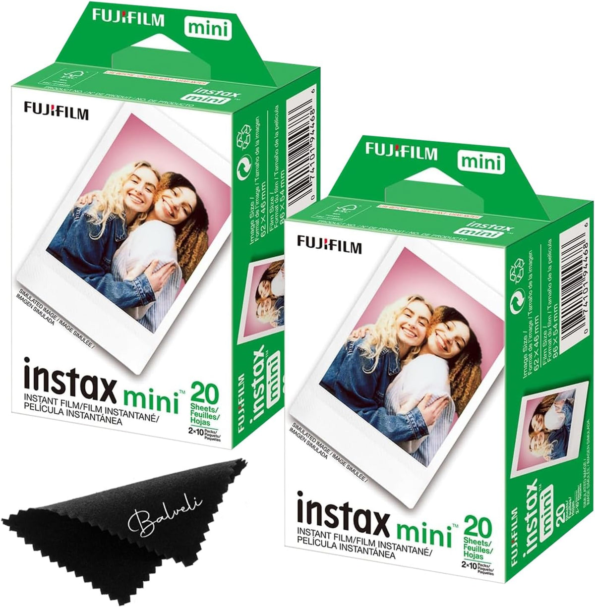 Fujifilm Instax Mini Film - Dos paquetes de película instantánea, 4...