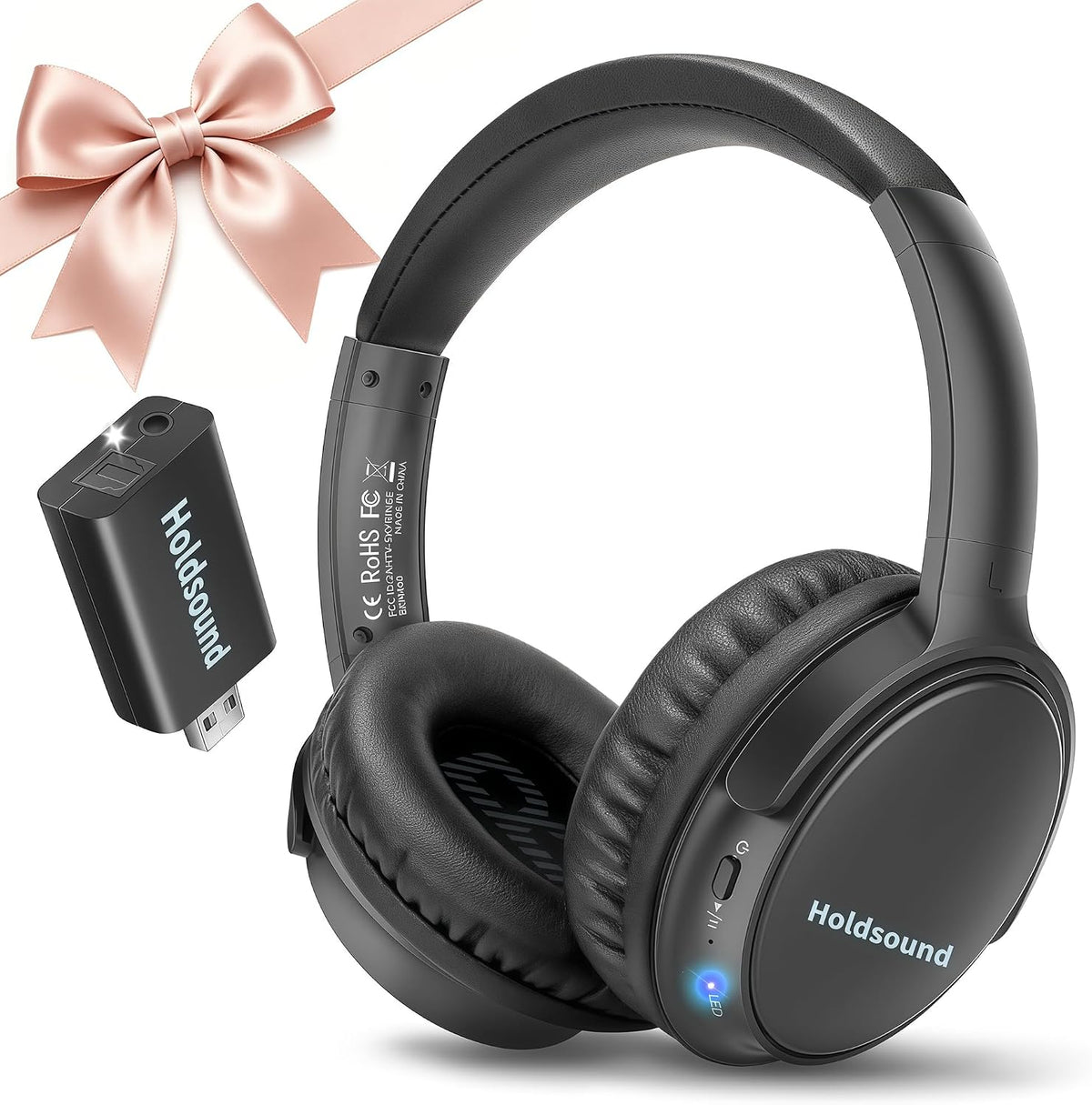 Holdsound BKM400 - Auriculares inalámbricos para ver TV con transmi...