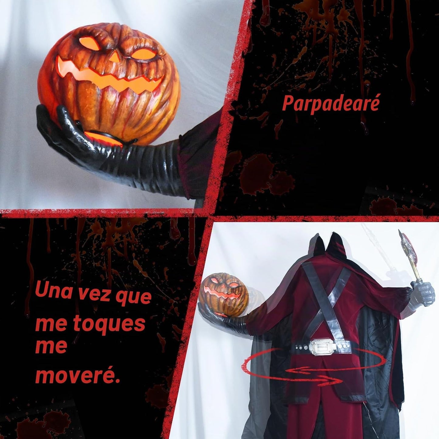 HOYECHI Animatronic - Decoraciones de Halloween sin cabeza de 6.2 p...