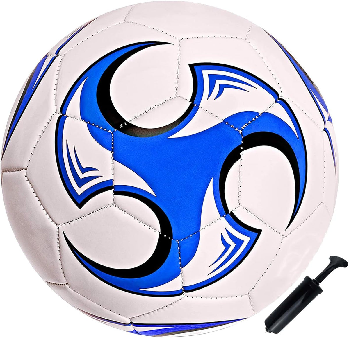 SPDTECH Balón de fútbol tamaño 3, 4, 5 con aguja de bomba, diseño a...