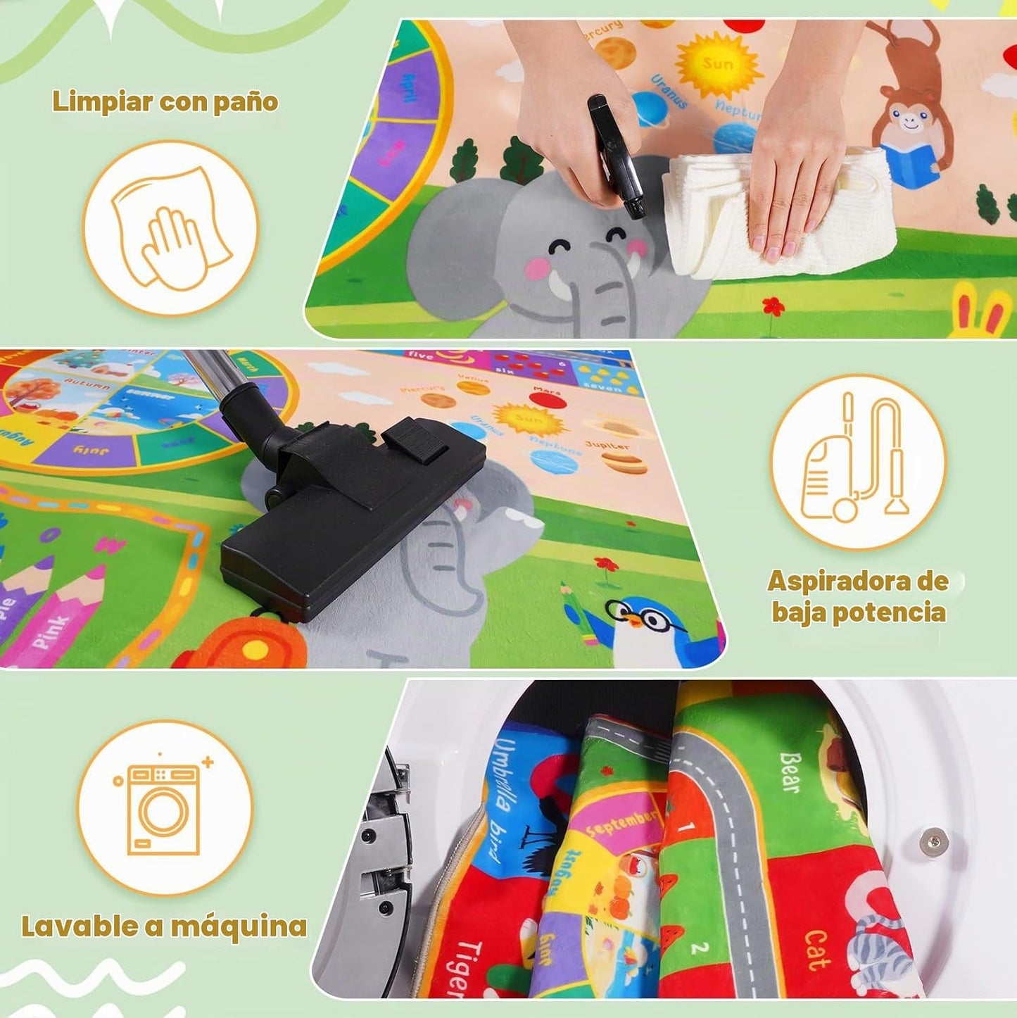 Pionblank Alfombra infantil para sala de juegos, aula, alfombra de...