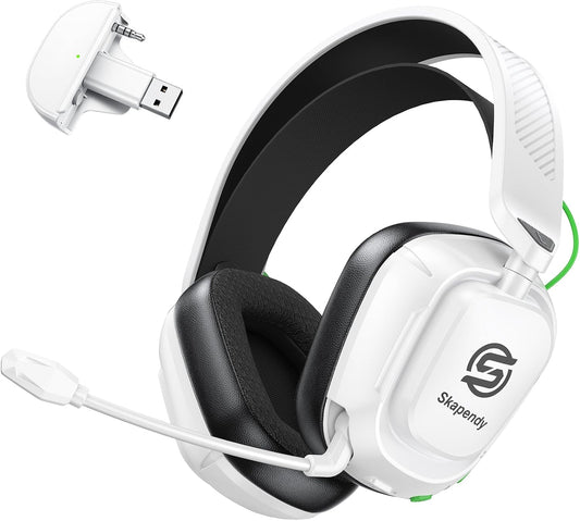 SKAPENDY Auriculares inalámbricos para juegos de 2.4 GHz para Xbox...
