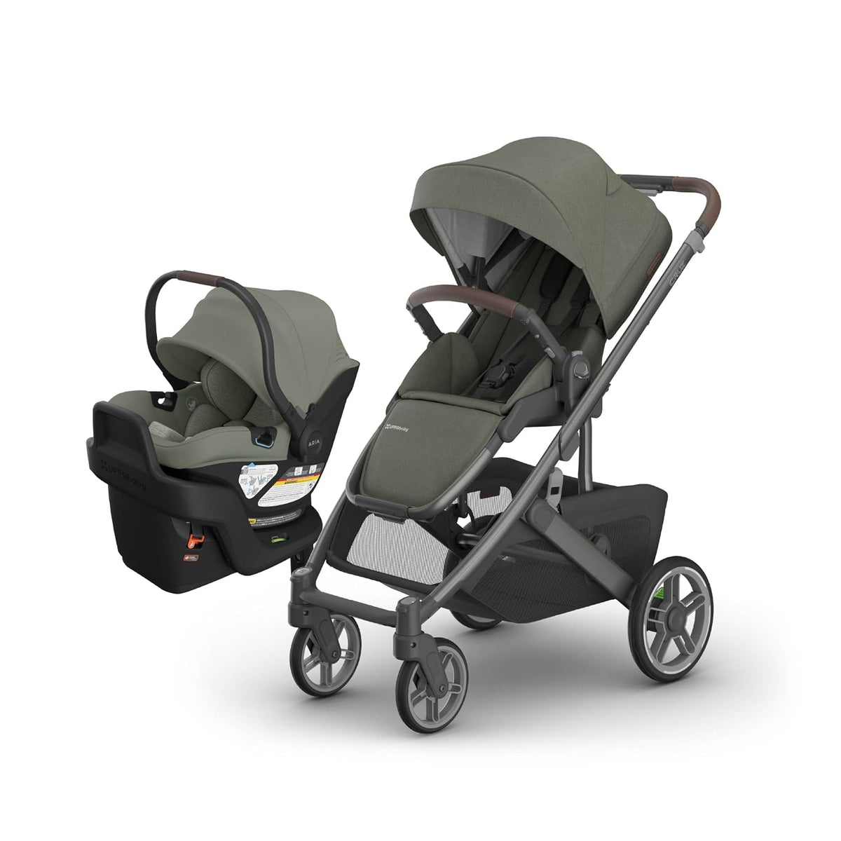 UPPAbaby Cruz V3 Cochecito + Aria V2 - Conjunto de sistema de viaje...
