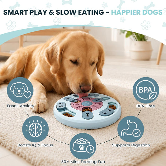 IVEETTY Juguete rompecabezas para perros, juguetes interactivos par...