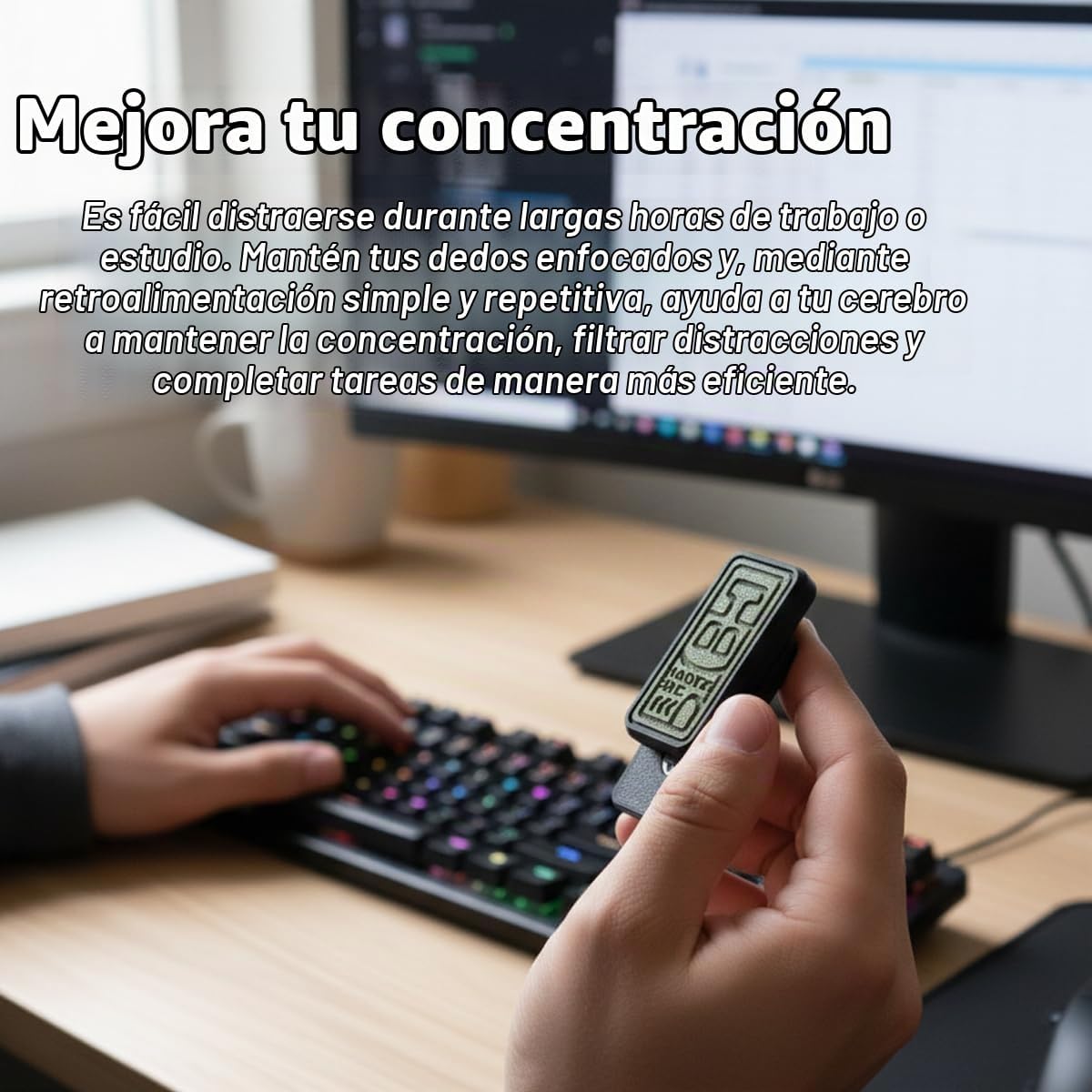 HAOTZ Fidget Slider - Juguete sensorial para adultos impreso en 3D...