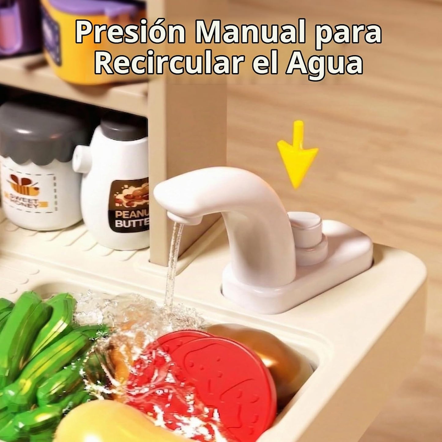Juego de cocina para niños de 33.8 pulgadas - 70 piezas con sonido...