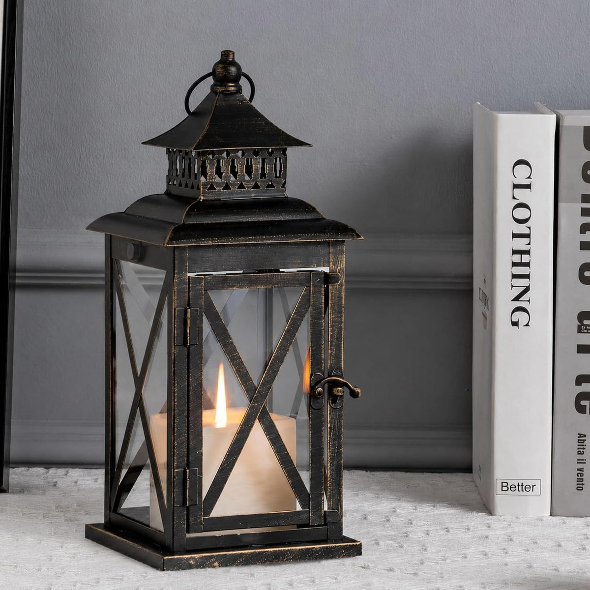 DECORKEY Farol decorativo para interiores y exteriores, grandes far...