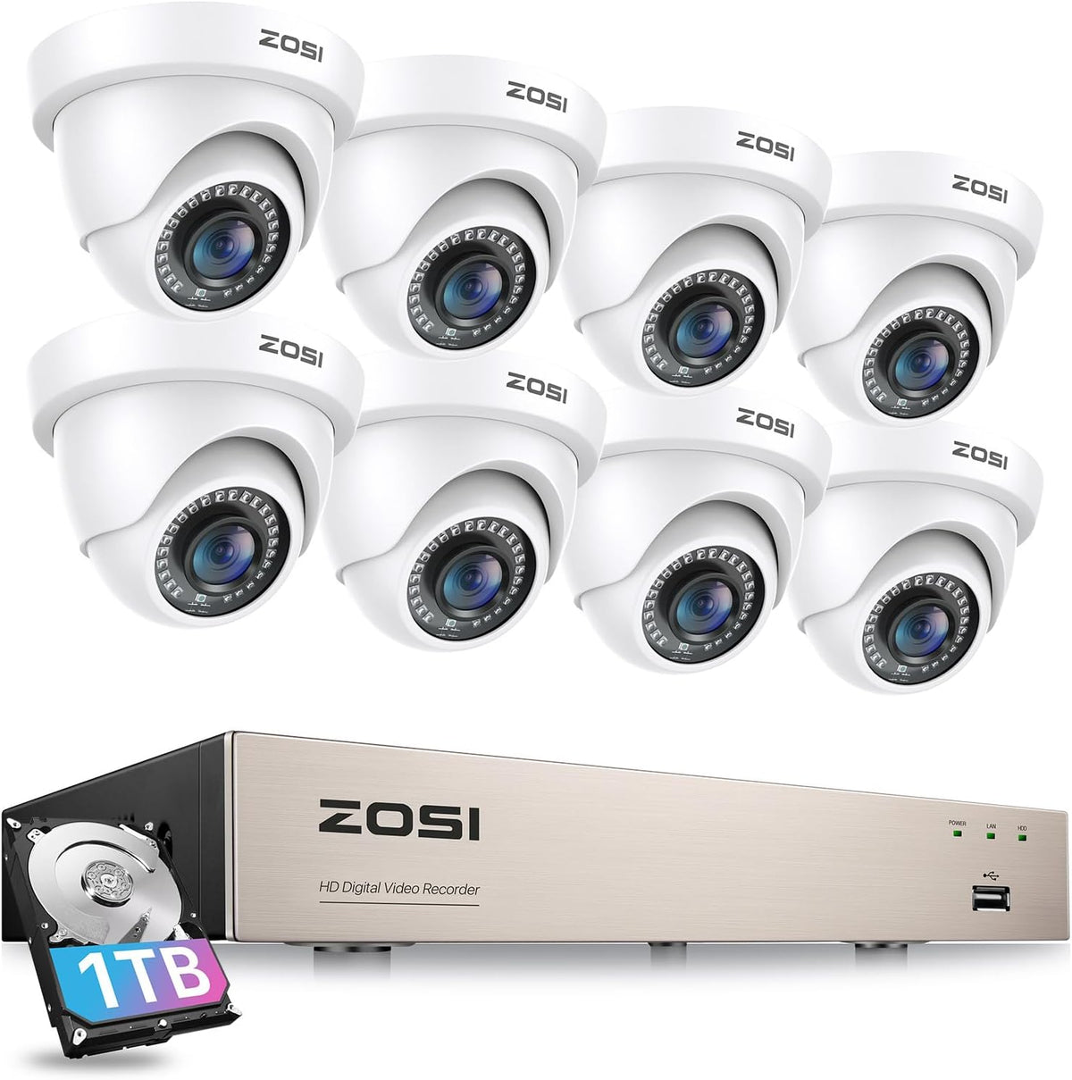ZOSI - Sistema de cámaras de seguridad 4K Ultra HD