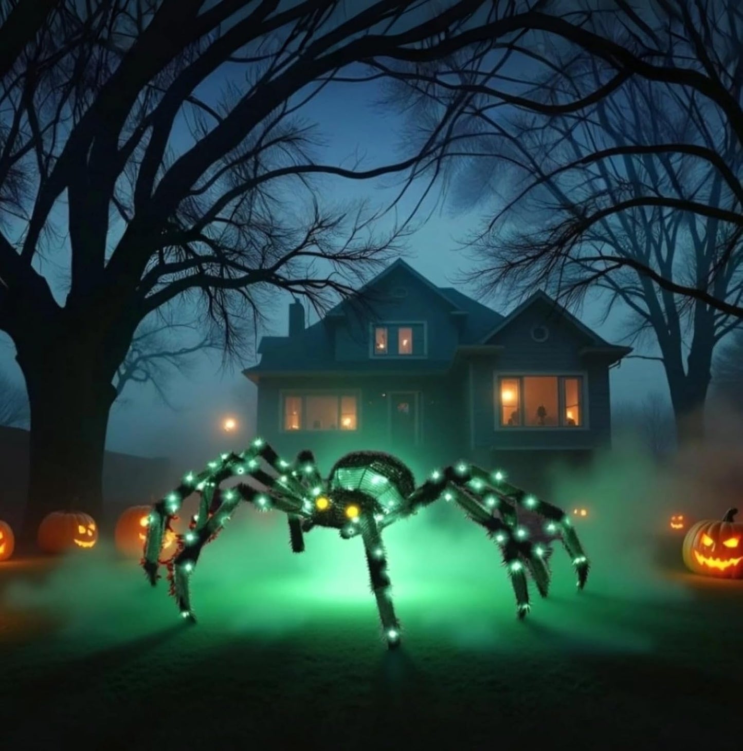 Araña gigante de 4.2 pies para decoración de Halloween al aire libr...