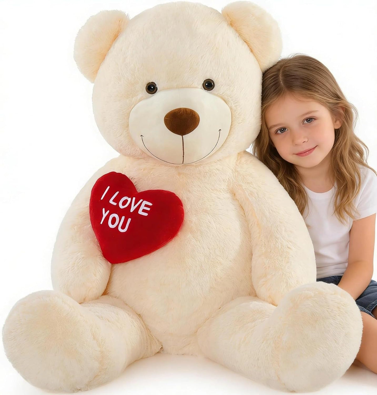 BENINY Osos de Peluche Grandes, Oso de Peluche Blanco Gigante Anima...