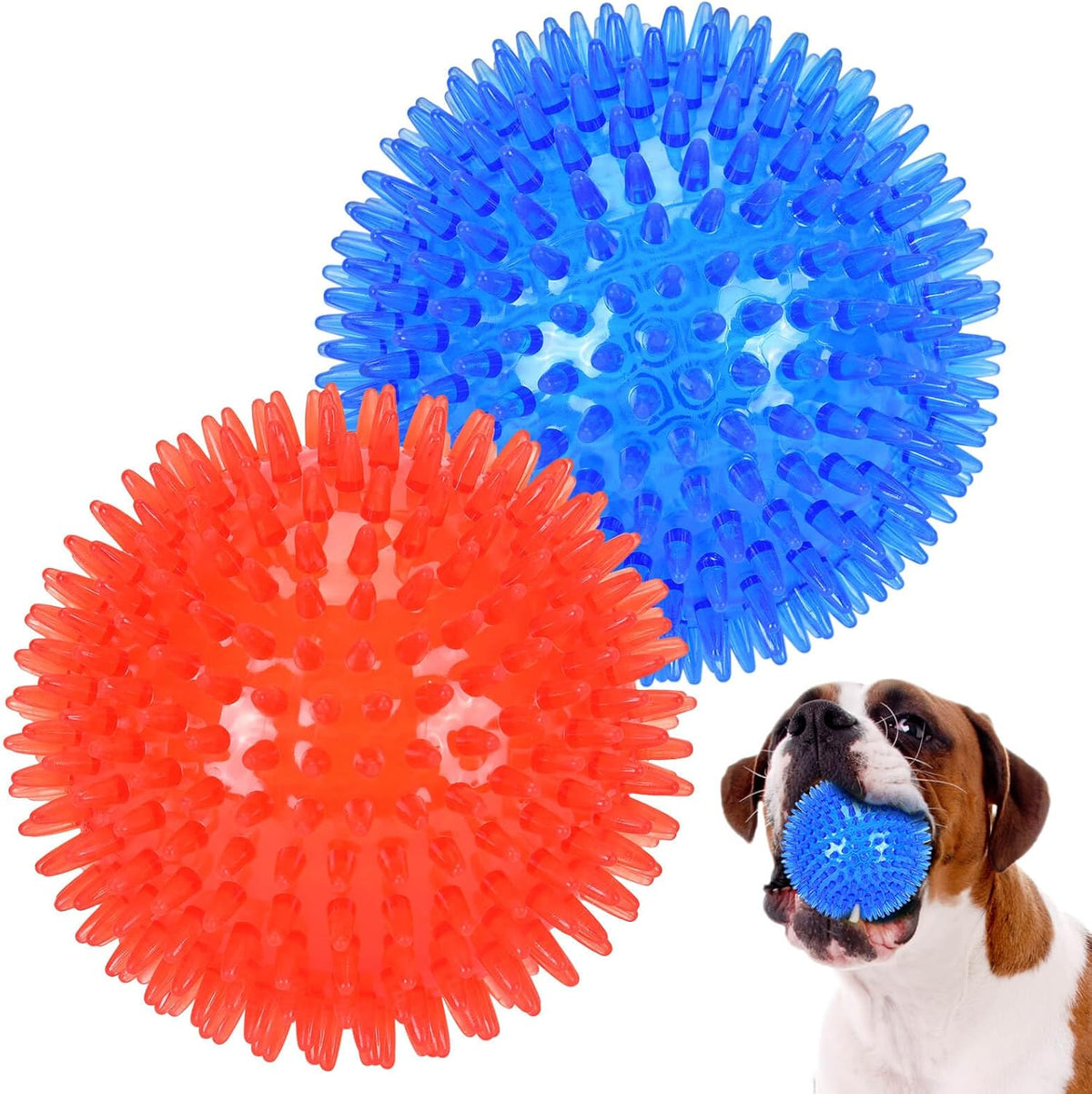 petizer Paquete de 2 pelotas chirriantes de juguete para perros de...