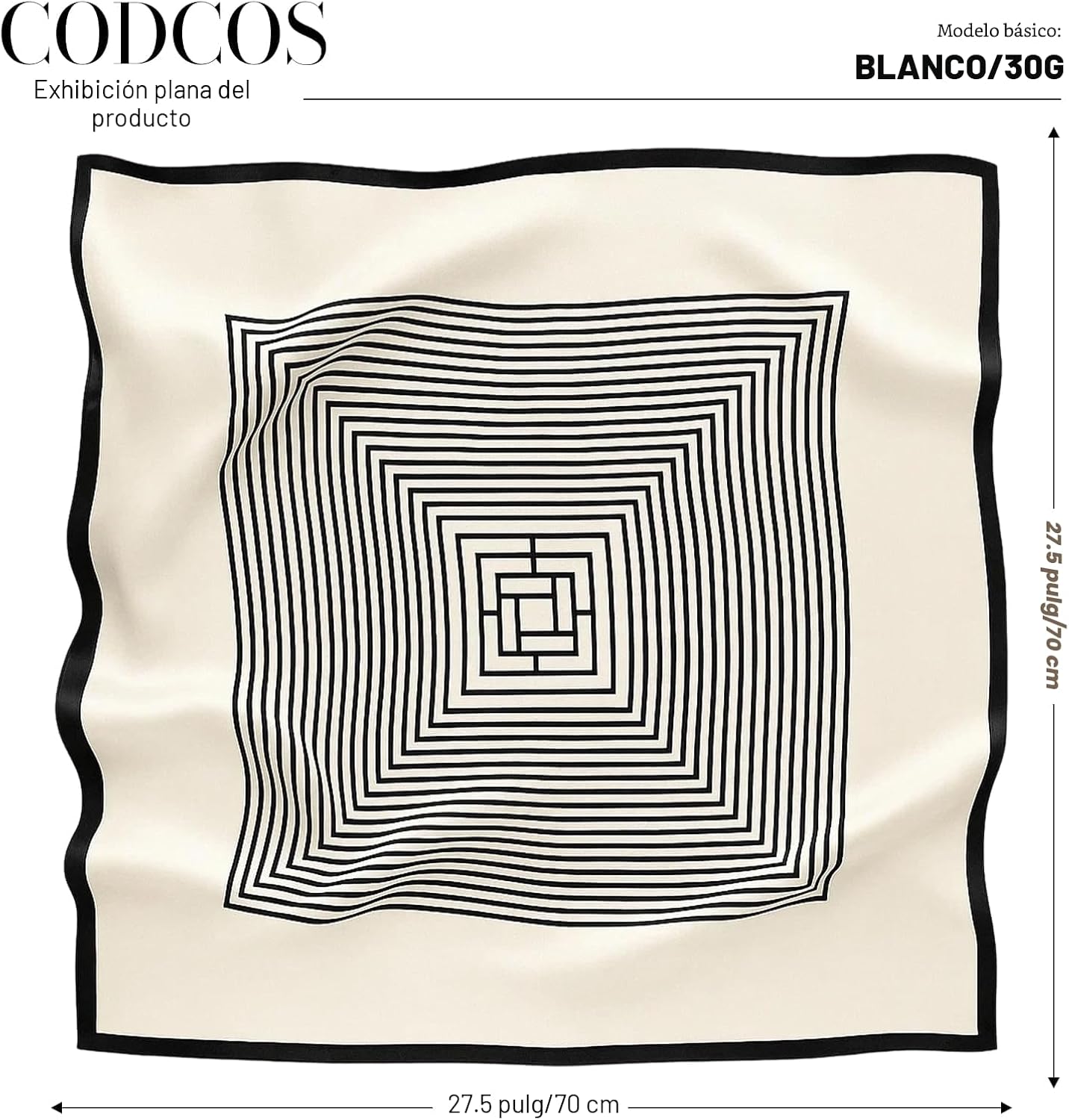 CODCOS Bufanda con Sensación de Seda de 27.5 Pulgadas para Mujeres...