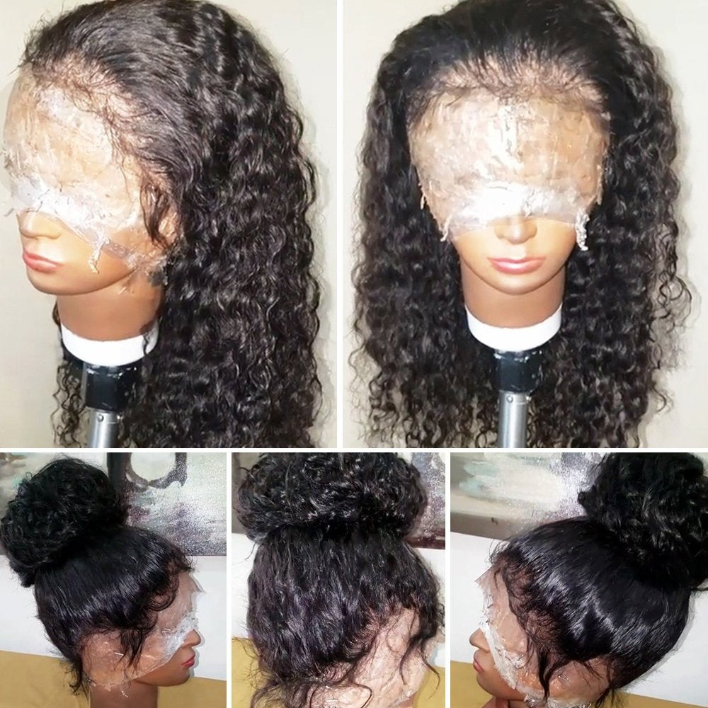 Pelucas de pelo humano de encaje completo para las mujeres negras,...