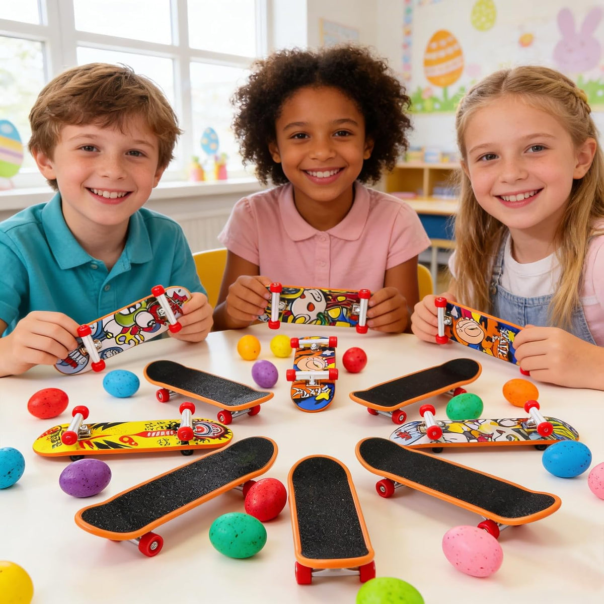 AMENON Paquete de 28 patinetas de dedos para niños, adolescentes, n...