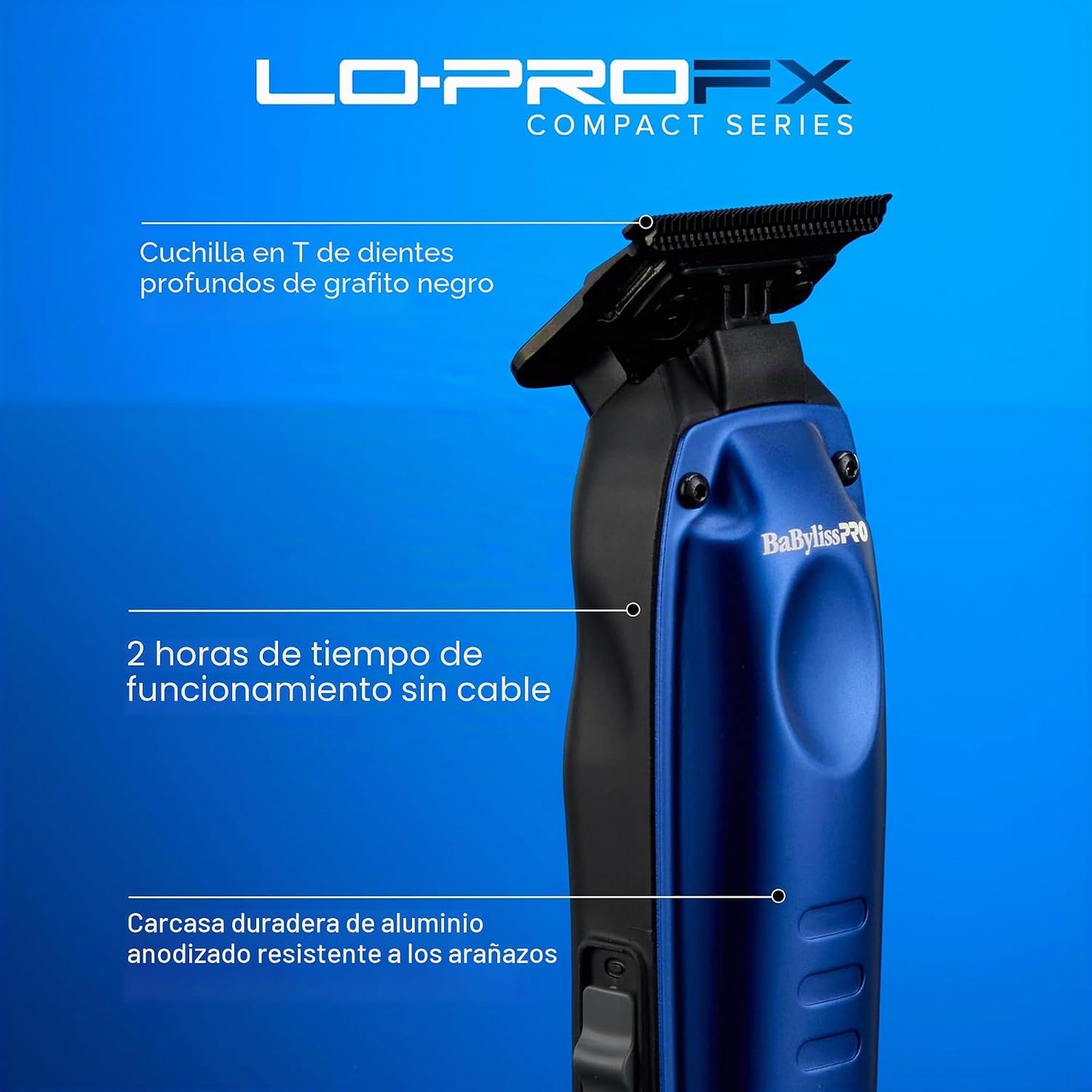 BaBylissPRO Recortadoras LO-PROFX compactas de alto rendimiento par...