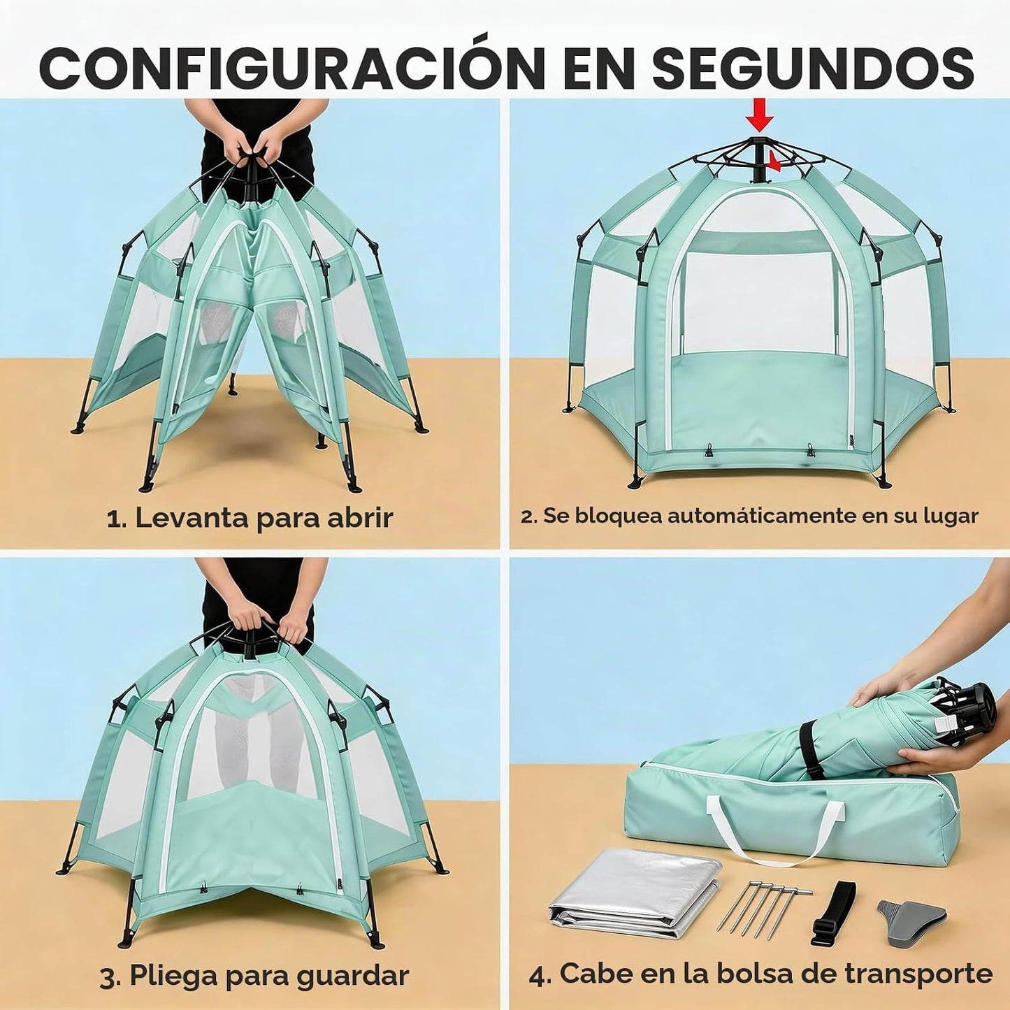 Palopalo Tienda de campaña de playa para bebé, toldo de protección...