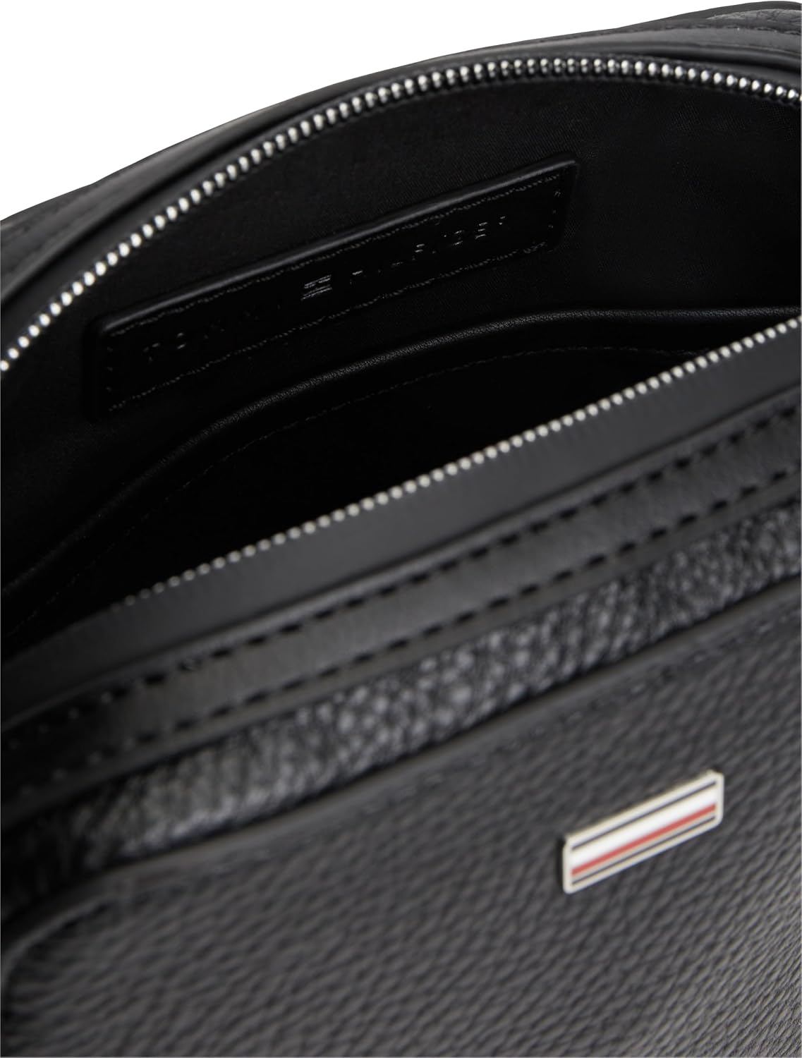 Tommy Hilfiger Mini Reportero Central para hombre, NEGRO Talla única