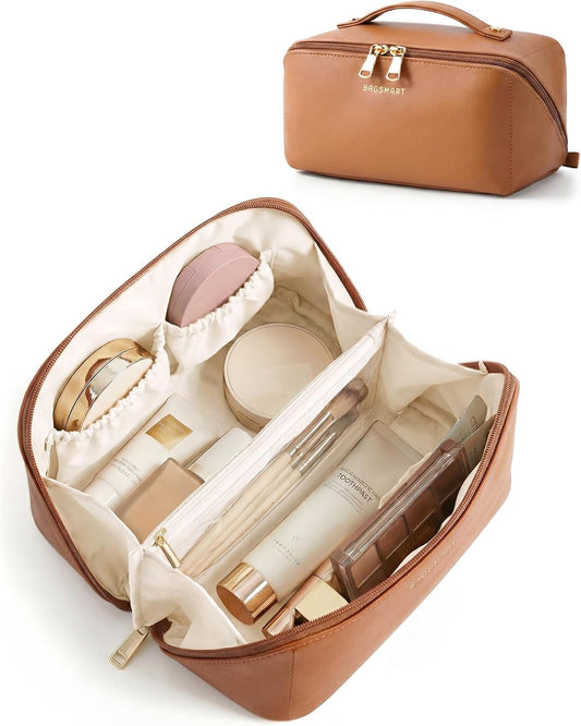BAGSMART Bolsa de maquillaje Bolsa de cosméticos de viaje, estuche...