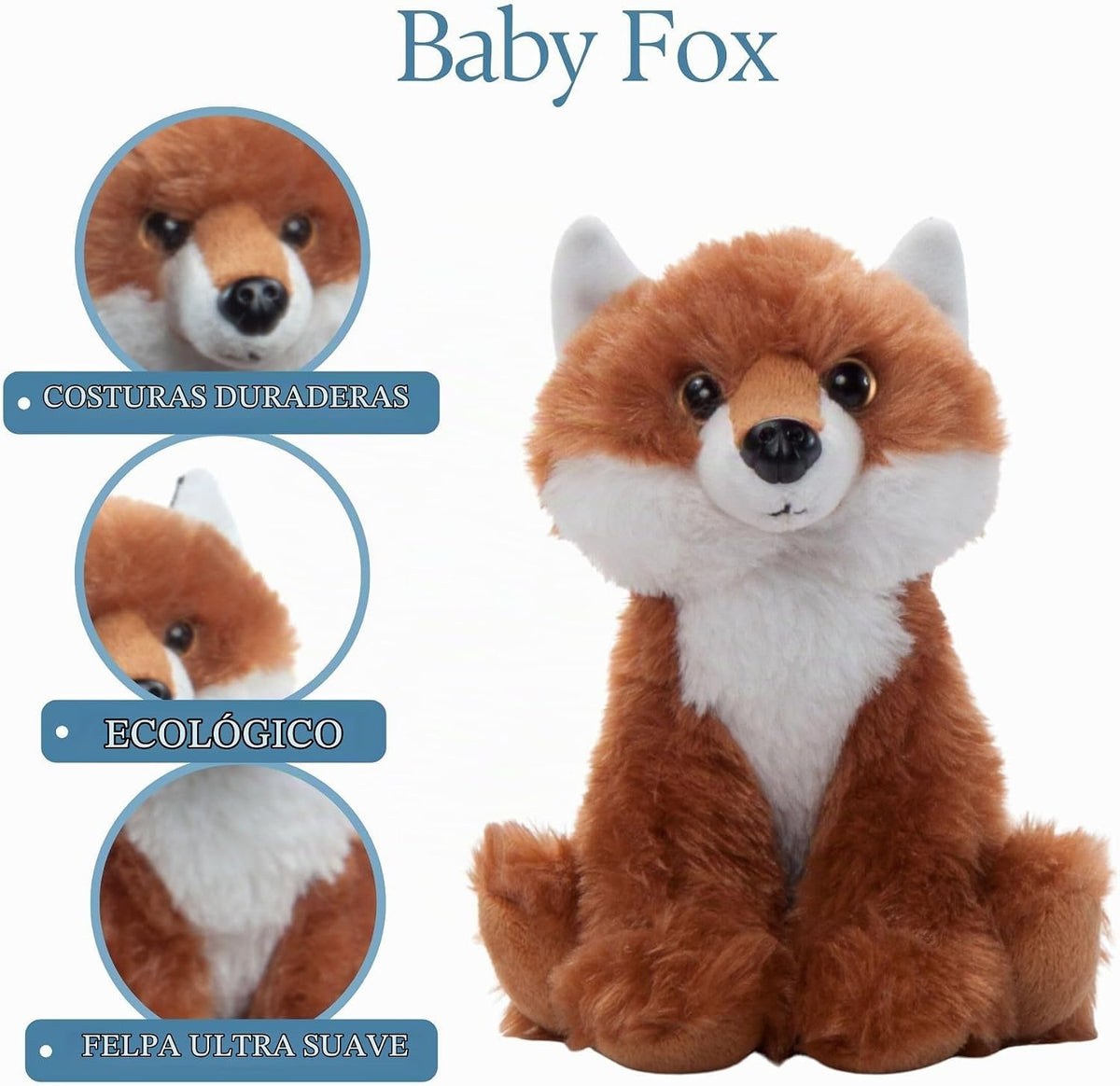 The Petting Zoo Peluche de zorro de peluche, Babiez, regalos para n...