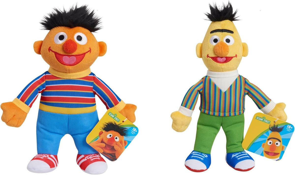 Sesame Street Friends Bert and Ernie - Juego de 2 animales de peluc...