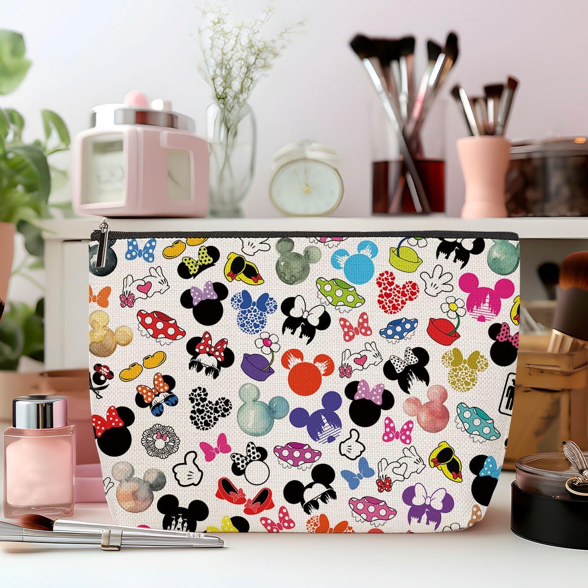 Bolsa de maquillaje con estampado de dibujos animados, bolsa mágica...
