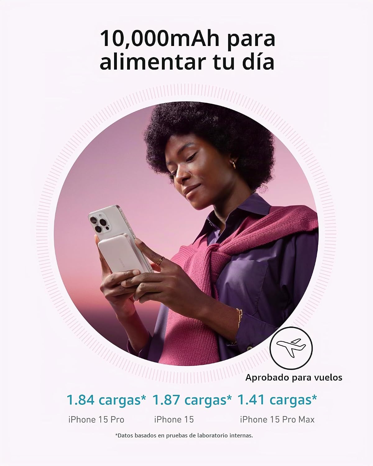 Anker MagGo Power Bank, batería magnética ultradelgada de 10,000 mA...