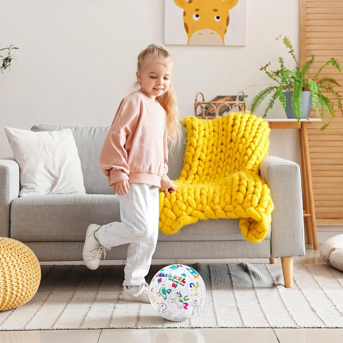 ZOOJOY Colorea tu propio balón de fútbol, kit de manualidades con...