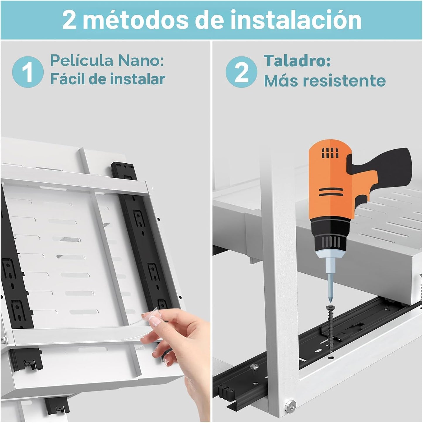 Golener - Organizador de gabinete extraíble expandible de 2 niveles...