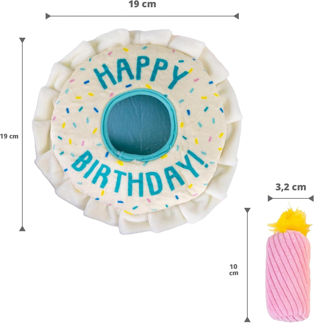 Outward Hound Hide A Birthday Cake, rompecabezas de peluche con tem...